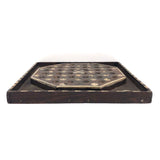 Wonderful Antique Handmade 65 Hole Marble Solitaire Gameboard with Clay Marbles