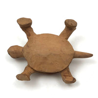 Carved Wooden Turtle with Angry Face!