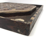 Wonderful Antique Handmade 65 Hole Marble Solitaire Gameboard with Clay Marbles