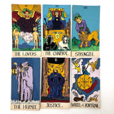 Gouache on Board Oversized Rider-Waite Inspired Handmade Tarot Cards
