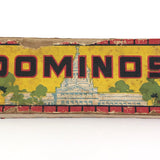 Halsam 1940s Double Six Wooden Dominoes Set with Capital Building