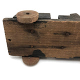 Old Handmade Wooden "Milk Transport" Toy Truck