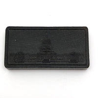 Halsam 1940s Double Six Wooden Dominoes Set with Capital Building