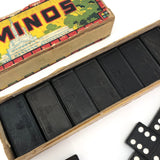 Halsam 1940s Double Six Wooden Dominoes Set with Capital Building
