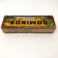 Halsam 1940s Double Six Wooden Dominoes Set with Capital Building