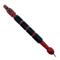 Make Do Folk Art Carved and Painted Two-Faced Baluster Man