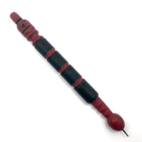 Make Do Folk Art Carved and Painted Two-Faced Baluster Man