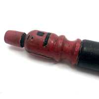 Make Do Folk Art Carved and Painted Two-Faced Baluster Man
