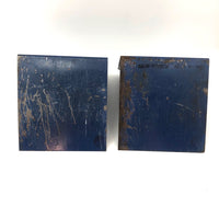 Vintage Metal Bookends with Hand-painted Flowers and Butterfly
