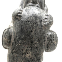Large Inuit Stone Carving of Hunter Consuming Seal (with Damage)