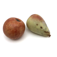 Fantastic Old Stone Fruit Persimmon and Worm Eaten Pear
