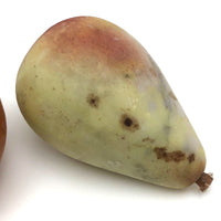 Fantastic Old Stone Fruit Persimmon and Worm Eaten Pear