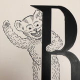 Alphabet Drawing: B for Bear, Signed F.O.M