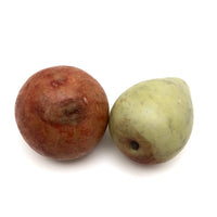 Fantastic Old Stone Fruit Persimmon and Worm Eaten Pear