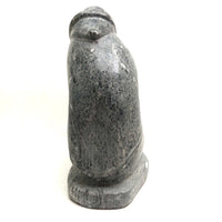 Large Inuit Stone Carving of Hunter Consuming Seal (with Damage)