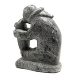 Large Inuit Stone Carving of Hunter Consuming Seal (with Damage)