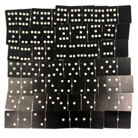 Russell Mfg. Co Black and White Playing Card Dominoes