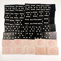 Russell Mfg. Co Black and White Playing Card Dominoes