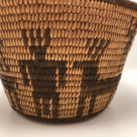 Antique Pima or Papago Native Pictorial Basket with Figures and Elk