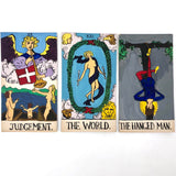 Gouache on Board Oversized Rider-Waite Inspired Handmade Tarot Cards
