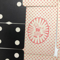 Russell Mfg. Co Black and White Playing Card Dominoes