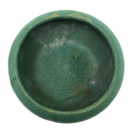 Matte Green Glazed Arts and Crafts Rounded Lip Bowl / Bulb Planter