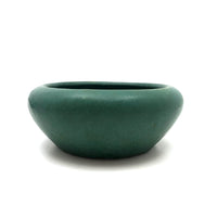 Matte Green Glazed Arts and Crafts Rounded Lip Bowl / Bulb Planter