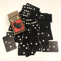 Russell Mfg. Co Black and White Playing Card Dominoes