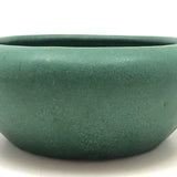 Matte Green Glazed Arts and Crafts Rounded Lip Bowl / Bulb Planter