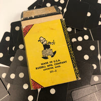 Russell Mfg. Co Black and White Playing Card Dominoes