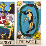 Gouache on Board Oversized Rider-Waite Inspired Handmade Tarot Cards