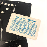 Russell Mfg. Co Black and White Playing Card Dominoes