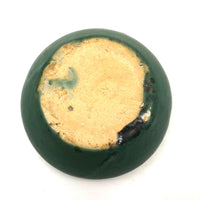 Matte Green Glazed Arts and Crafts Rounded Lip Bowl / Bulb Planter