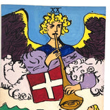 Gouache on Board Oversized Rider-Waite Inspired Handmade Tarot Cards