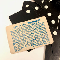 Russell Mfg. Co Black and White Playing Card Dominoes
