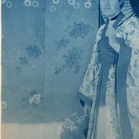 Woman in Kimono with Parasol, Antique Cyanotype, late 19th/early 20th c.