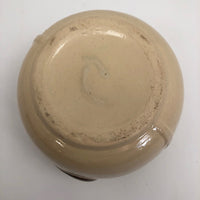 Magritte-esque Vintage Tabacco Jar with Hand-Painted Pipe in Relief!