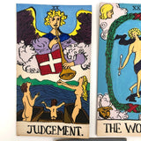 Gouache on Board Oversized Rider-Waite Inspired Handmade Tarot Cards