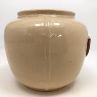 Magritte-esque Vintage Tabacco Jar with Hand-Painted Pipe in Relief!