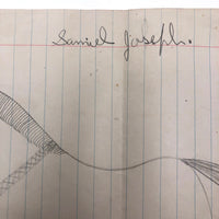 Pencil Drawing of Horse on Lined Paper