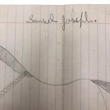 Pencil Drawing of Horse on Lined Paper
