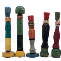 Fabulous Old Make Do Folk Art Figurative Toy Skittles