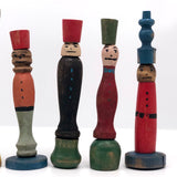 Fabulous Old Make Do Folk Art Figurative Toy Skittles