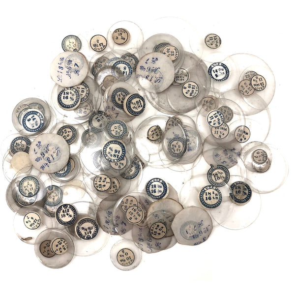 Large Lot of Old  French Watch Crystals
