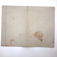 Pencil Drawing of Horse on Lined Paper