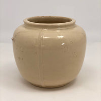Magritte-esque Vintage Tabacco Jar with Hand-Painted Pipe in Relief!