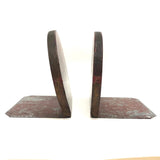 Old Wooden Bookends with 1853 Madison Square Hippodrome Engravings