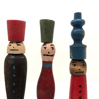 Fabulous Old Make Do Folk Art Figurative Toy Skittles