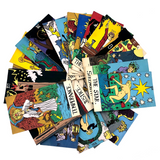 Gouache on Board Oversized Rider-Waite Inspired Handmade Tarot Cards