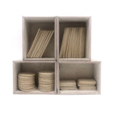 Nice Lot of Antique Bone Gaming Chips in White Wooden Boxes